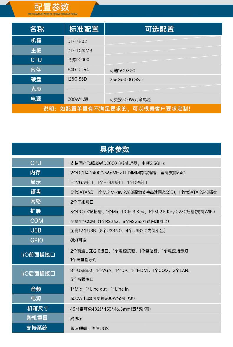 國產(chǎn)飛騰騰銳D2000 CPU,1U呼倫貝爾上架式呼倫貝爾工控機,DT-14502-TD2KMB.jpg