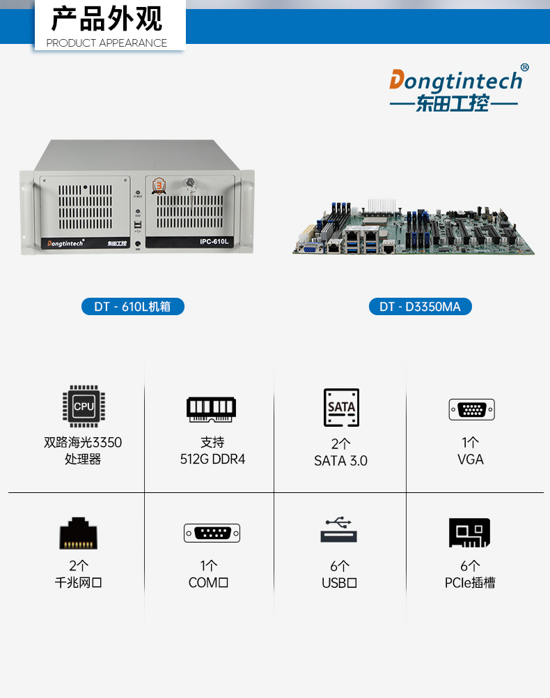 國(guó)產(chǎn)4u安徽工控機(jī),搭載雙路海光3350 CPU,DT-610L-D3350MA.jpg