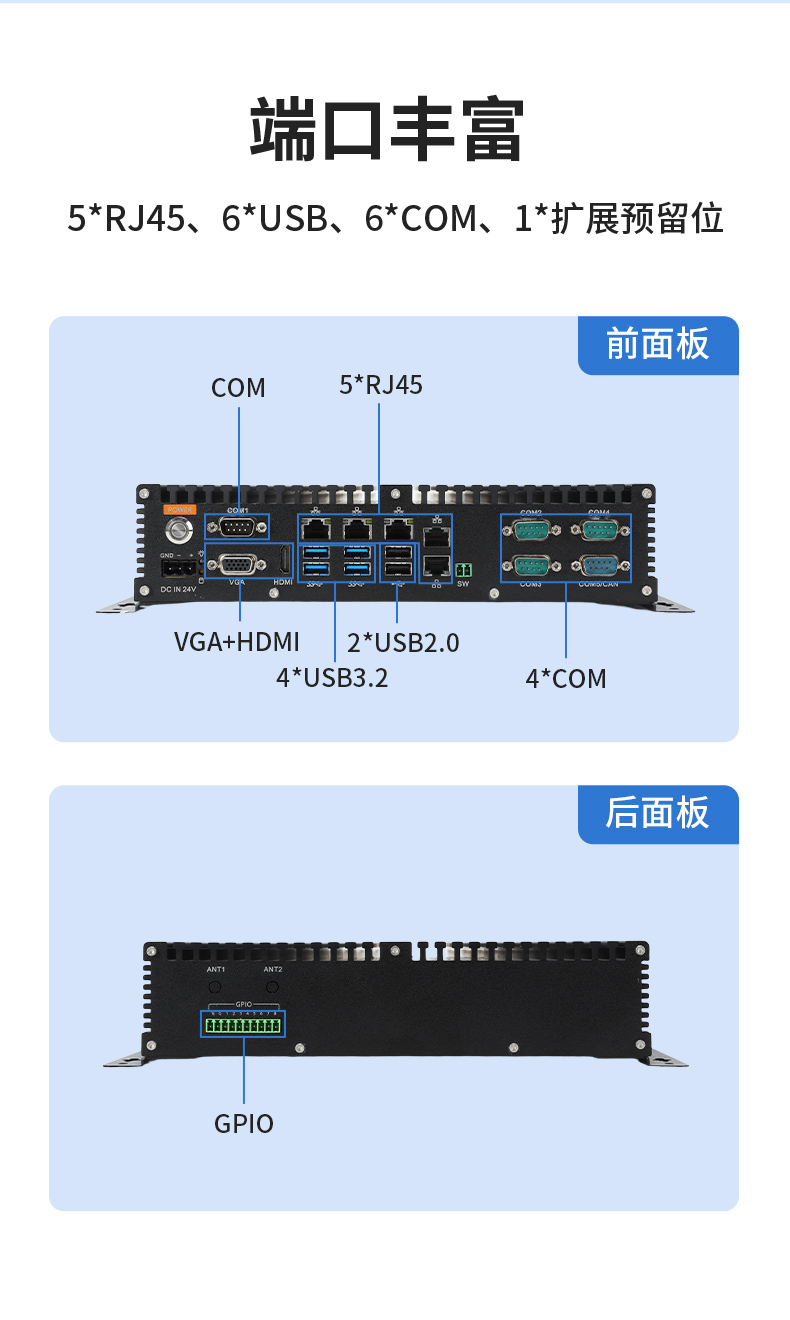 65W功耗無(wú)風(fēng)扇主機(jī)電腦,多網(wǎng)多USB小型保定工控機(jī),DTB-3042-H110.jpg